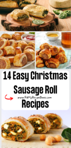 14 Easy Christmas Sausage Roll Recipes ideas. The best festive homemade puff pastry savory and vegetarian snacks or appetizers.