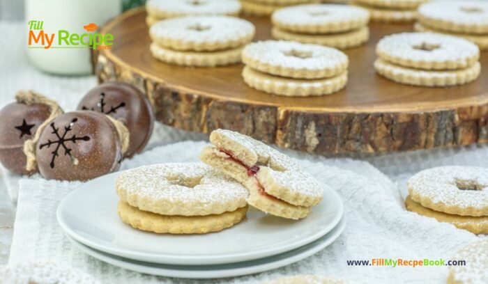 Homemade Linzer Raspberry Jam Cookies treats combine rich buttery goodness with a hint of almond, filled with raspberry jam for holidays.