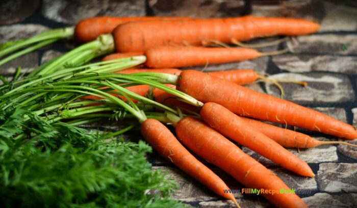 fresh carrots, Roasted Honey Garlic Glazed Carrots recipe idea to create for a delicious side dish. Easy Thanksgiving season tradition and Christmas meal.
