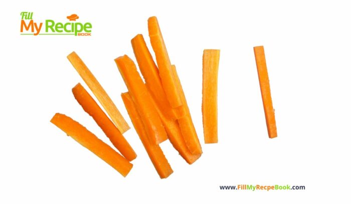cut carrots for roasting, Roasted Honey Garlic Glazed Carrots recipe idea to create for a delicious side dish. Easy Thanksgiving season tradition and Christmas meal.