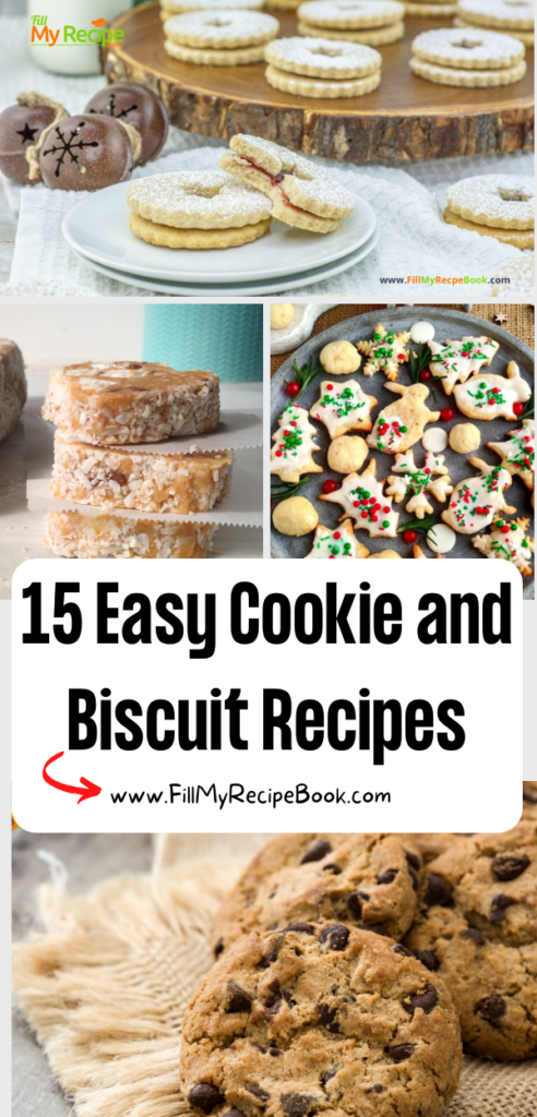 15 Easy Cookie and Biscuit Recipes ideas for Christmas snacks for the holidays for kids, as well as adults, learn what the difference is.