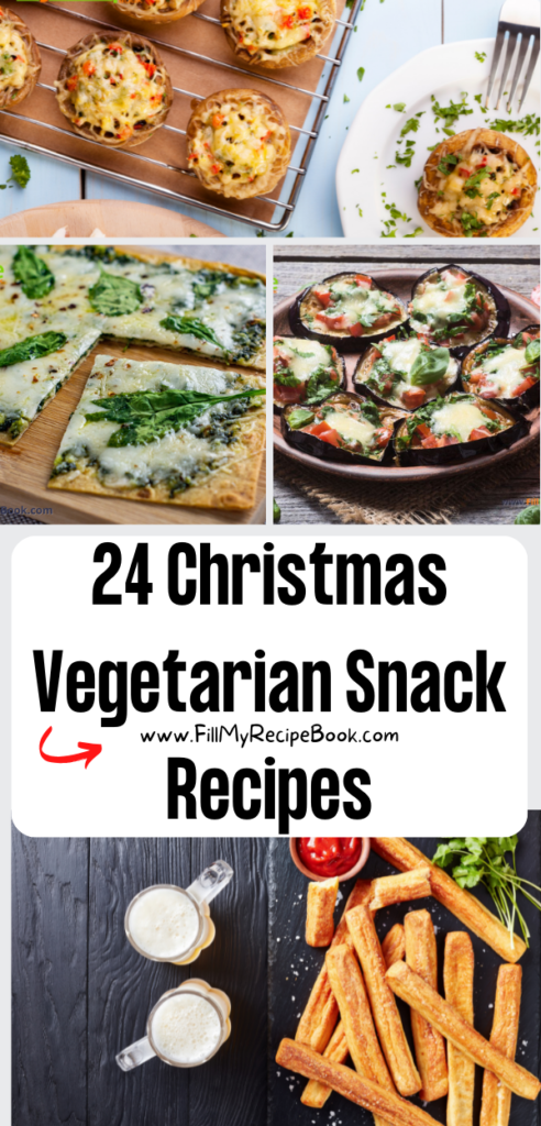 24 Christmas Vegetarian Snack Recipes ideas to create. Easy healthy savory party appetizers that are so yummy to suit kids and adults.