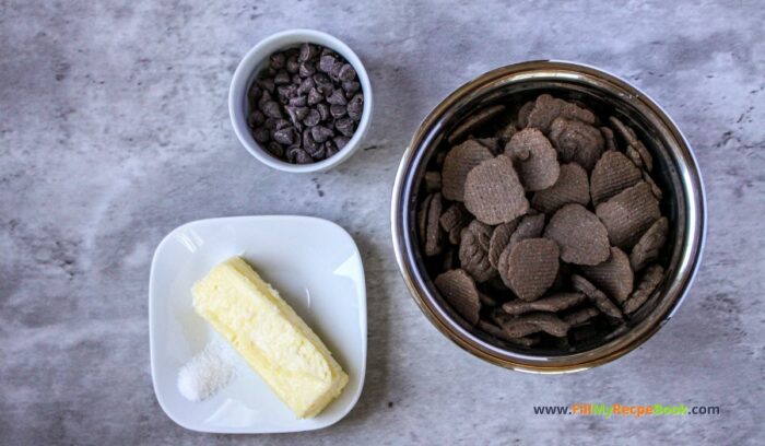 ingredients for base, Chocolate Crusted Cranberry Orange Cheesecake recipe idea to create for thanksgiving or Christmas, cookie base oven bake dessert.