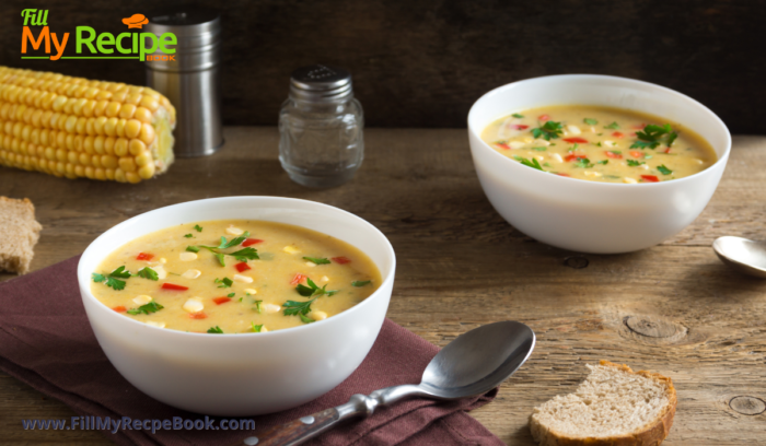 Quick Easy Corn-Chowder Soup recipe that warms and comforts us on cold and rainy days. This recipe only requires basic ingredients from home.