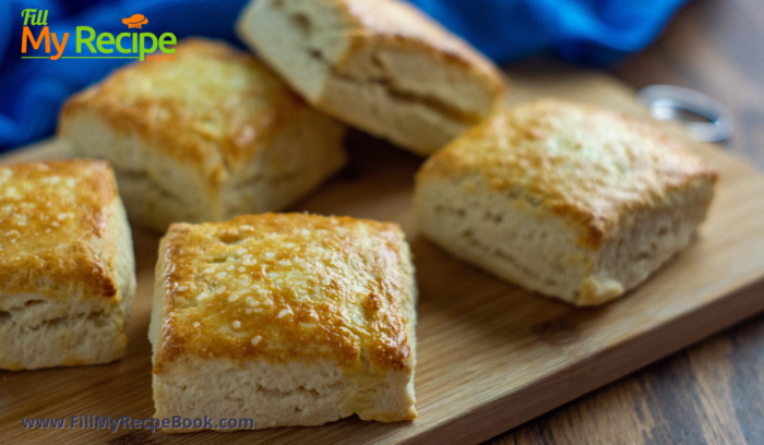 Scrumptious Buttermilk Biscuits recipe to bake for some warm tea or coffee snacks. Easy homemade from scratch cookies with fillings.