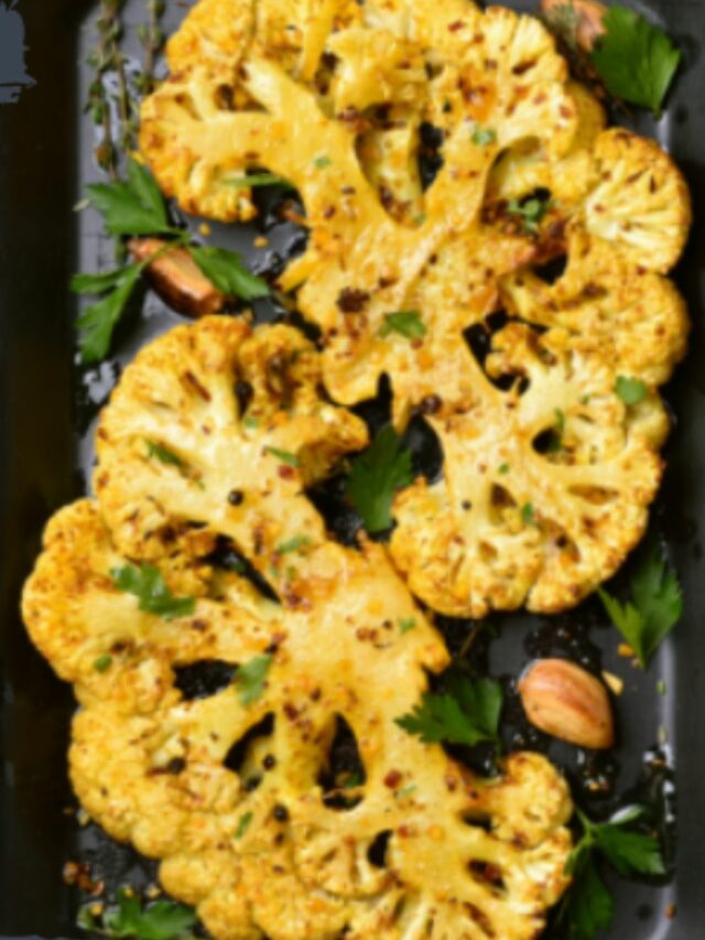 Roasted Turmeric Cauliflower Steaks