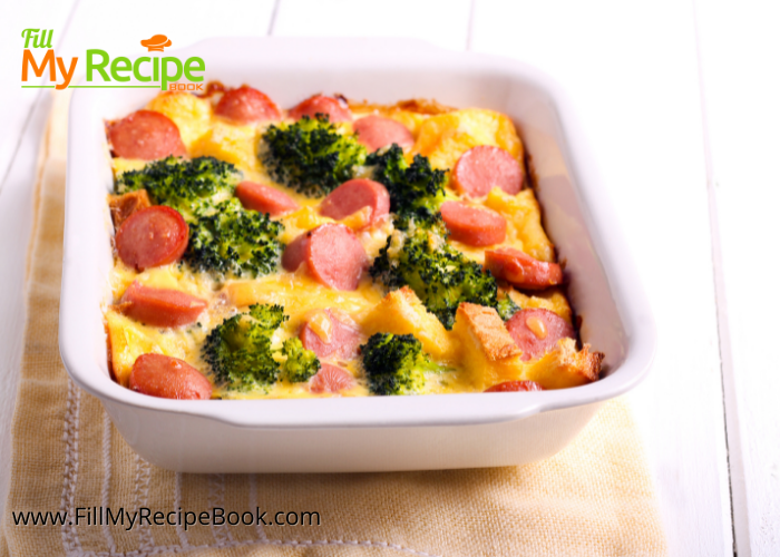 Baked Omelet with Sausage and Veggies. This sausage and veggies omelet is the perfect make ahead omelet for breakfast, lunch or dinner.