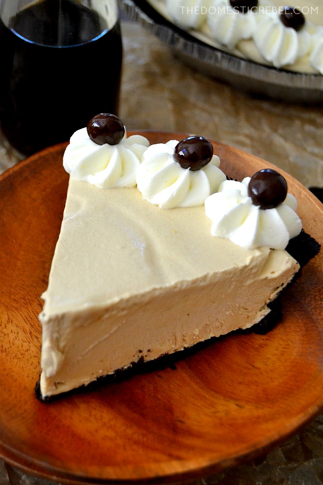 This Cold Brew Coffee Pie is so easy, smooth, creamy & addictive!
