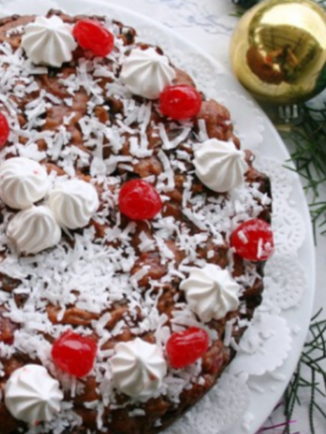 Alcohol Free Christmas Cake recipe idea. A moist bake with fruit mix, dates and whole cherries in the cake that can be made any time.