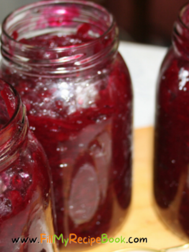 The best Tasty Curry Beetroot Chutney recipe bottled to store. Easy South African salad, canned for a side dish, with apple cider vinegar.