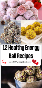 12 Healthy Energy Ball Recipes ideas. Easy No Bake protein energy balls with different flavors for each ones taste, a snack or breakfast food.