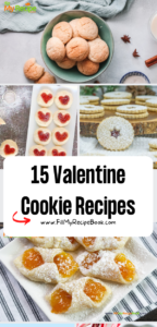 15 Valentine Cookie Recipes ideas to create. Easy homemade decorated with icing biscuits to bake, kolaczki, sugar cookies and cherry pie cups.