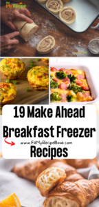 19 Make Ahead Breakfast Freezer Recipes ideas. Easy casserole meals and other that can be frozen and baked or warmed up in the morning.