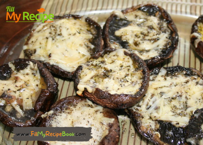 How to Braai or Grill Stuffed Portabella Mushrooms recipe on a fire. Easy appetizer or starter idea, or warm side dish with cheese and herbs.