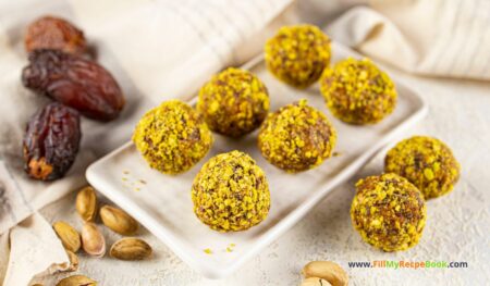 Easy Protein Energy Balls Recipe idea. A No Bake healthy bites with dates and nuts for a tasty snack or treat for all and even kids.