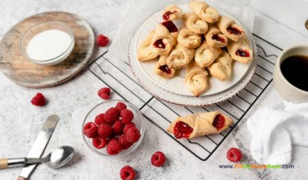Kolaczki Raspberry Jam Cookies recipes idea to create. A cream cheese dough filled with raspberry jam for an aesthetic snack for tea time.