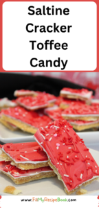 Saltine Cracker Toffee Candy recipe. Easy tasty toffee crack candy treat to make and share on Valentines day or other holidays, with family.