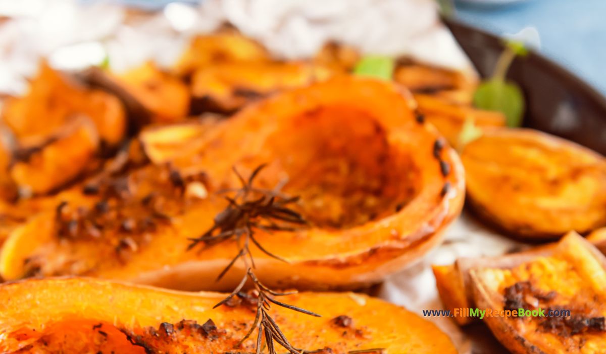 Tasty Butternut Squash Soup recipe. Healthy homemade oven Roasted butternut and onion soup blended with sour cream, spices for warm meal.