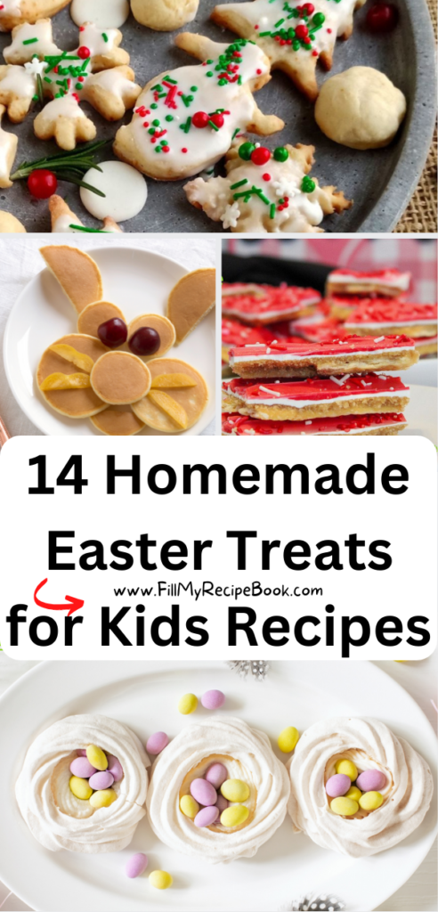 14 Homemade Easter Treats for Kids Recipes. DIY bunny boiled egg or bunny pancake face for an easy breakfast idea or for school lunch.