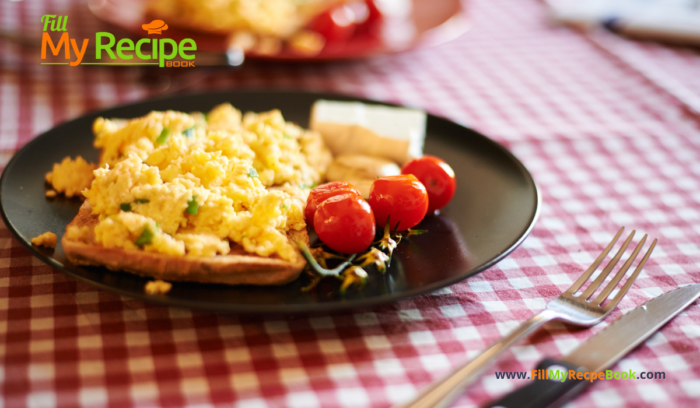 Make this Easy Scrambled Eggs on Toast recipe idea for a healthy filling breakfast. A versatile recipe to add vegetable, grated cheese.