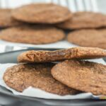 Simple Nutella Cookies Recipe Idea for a snack. Easy Oven Bake 3 ingredient recipe with chocolate Nutella biscuit treat for a dessert for tea.