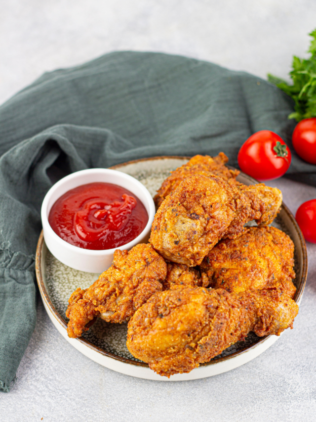 This Easy Homemade KFC Fried Chicken recipe idea. Tasty chicken pieces fried in a batter with spices for a home meal for family lunch or dinner.