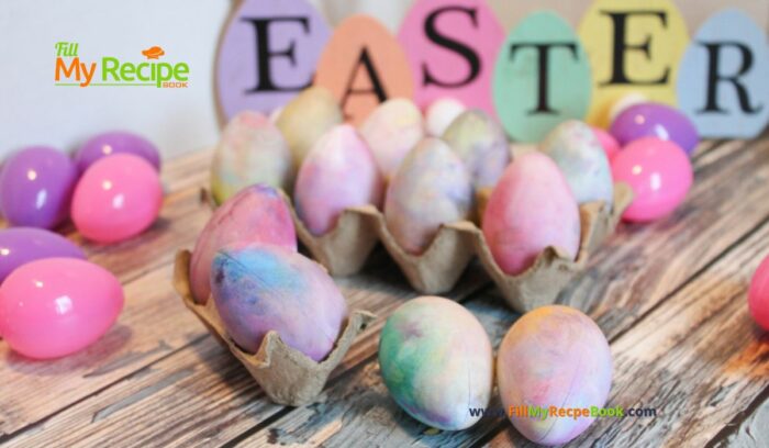 Shaving Cream Easter Eggs Idea recipe for an at home DIY craft with hard boiled eggs for snacks or breakfast, kids will love to create.