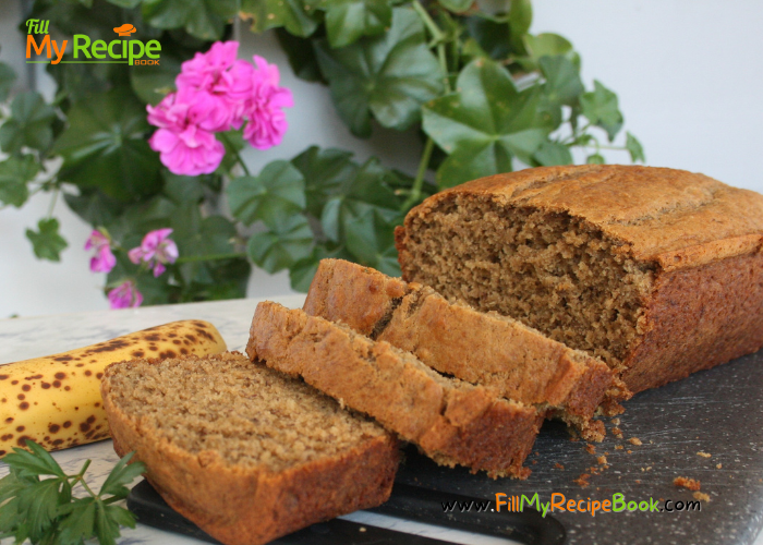 Tasty Banana Bread Loaf is easy and makes one delicious treat. Make with your over ripe bananas so nothing goes to waste.