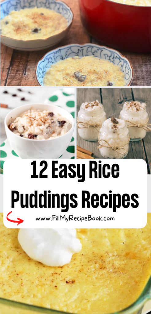 12 Easy Rice Puddings Recipes ideas. Vegan and dairy free recipes oven bakes or no bake, creamy custardy with added fruit or other toppings.