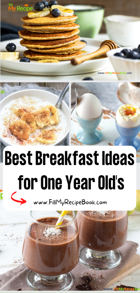 Best Breakfast Ideas for One Year Old's recipes. Healthy homemade food for toddlers they will love, simple and such easy meals for kids.