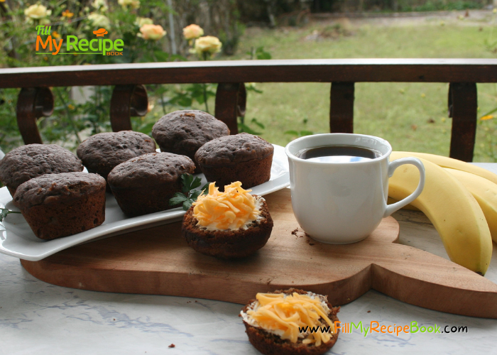 Easy Chocolate Banana Muffins recipe idea to create with your over ripe bananas for that moist healthy muffin for breakfast or snack.