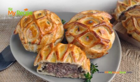 Tasty Grilled Beef Wellington Burger Recipe Idea for ground beef patties. Puff pastry wellington for a lunch or dinner with salad.