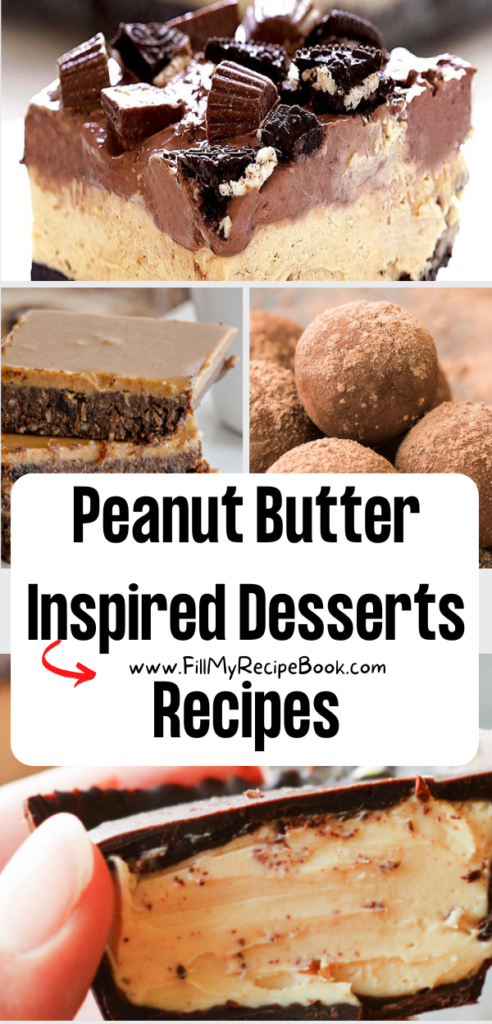 Peanut Butter Inspired Desserts Recipes. So easy and some are no bake, with baked brownies and of course fridge tarts and balls and bites.
