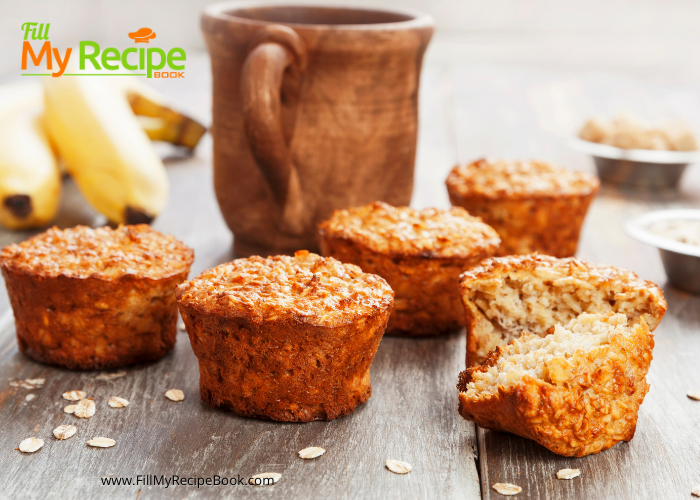 Scrumptious Banana Oat Honey Muffins recipe that are sugar free and healthy. Muffin toppings with coconut oil, cinnamon are so delicious.