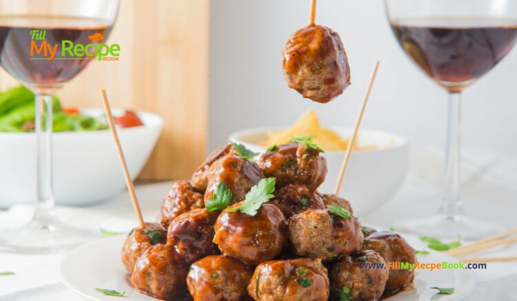 Sweet and Spicy Cocktail Meatballs - Fill My Recipe Book