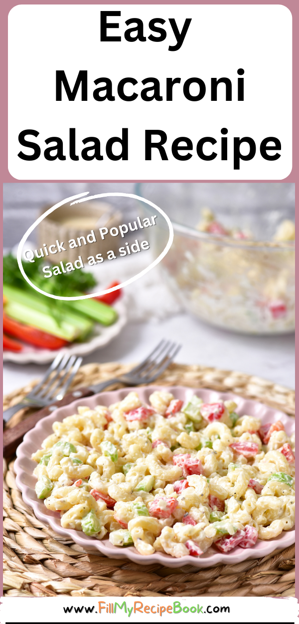 Easy Macaroni Salad Recipe - Fill My Recipe Book