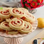 Heavenly Raspberry Swirl Shortbread Cookies with lemon recipe. A perfect blend of soft buttery cookies, that are quick and easy to bake.