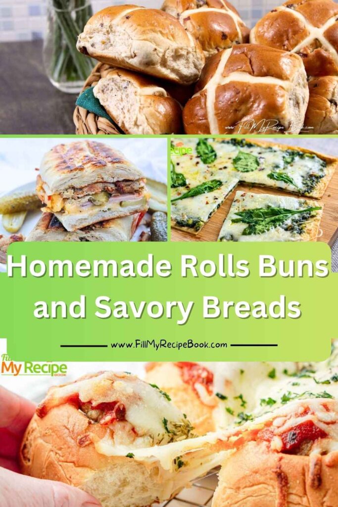 Explore our collection of homemade rolls, buns, and savory breads. From soft dinner rolls and hot cross buns to flavorful focaccia and cheese loaves.