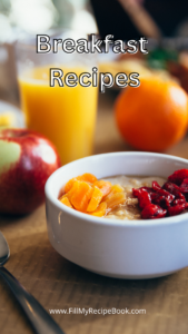 Breakfast Recipes ideas to create that include pancakes and French toast, omelets, pan or oven baked. As well as baked muffins, and all breakfast breads, that include banana bread, cinnamon rolls, toasts, and croissants. Not forgetting Breakfast egg and porridge recipes.