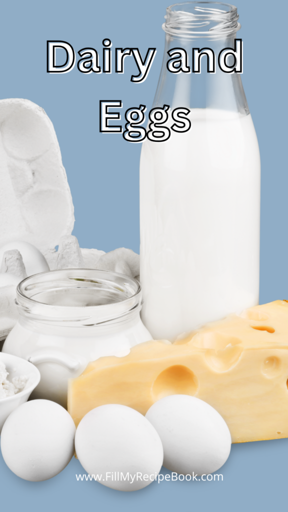Dairy and Eggs recipe ideas to create with cheese, and eggs alone. Excluding using eggs in baking or meal dishes as most will use them.