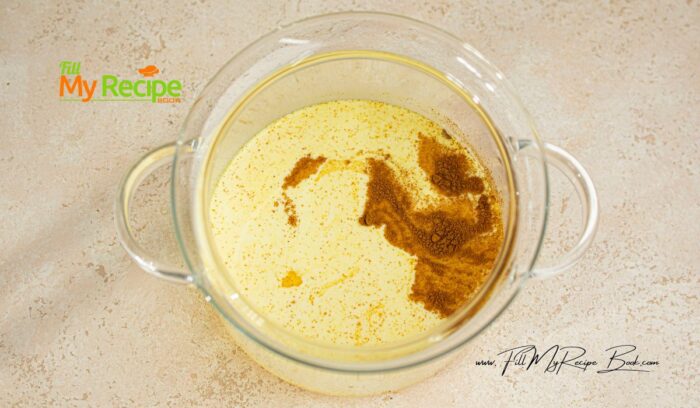 How To make Healthy Golden Milk Recipe
STEP 1. Pour your milk of choice into a small saucepan and place over medium heat.
STEP 2. Add turmeric, cinnamon, ginger,. Stir continuously to blend the spices well.