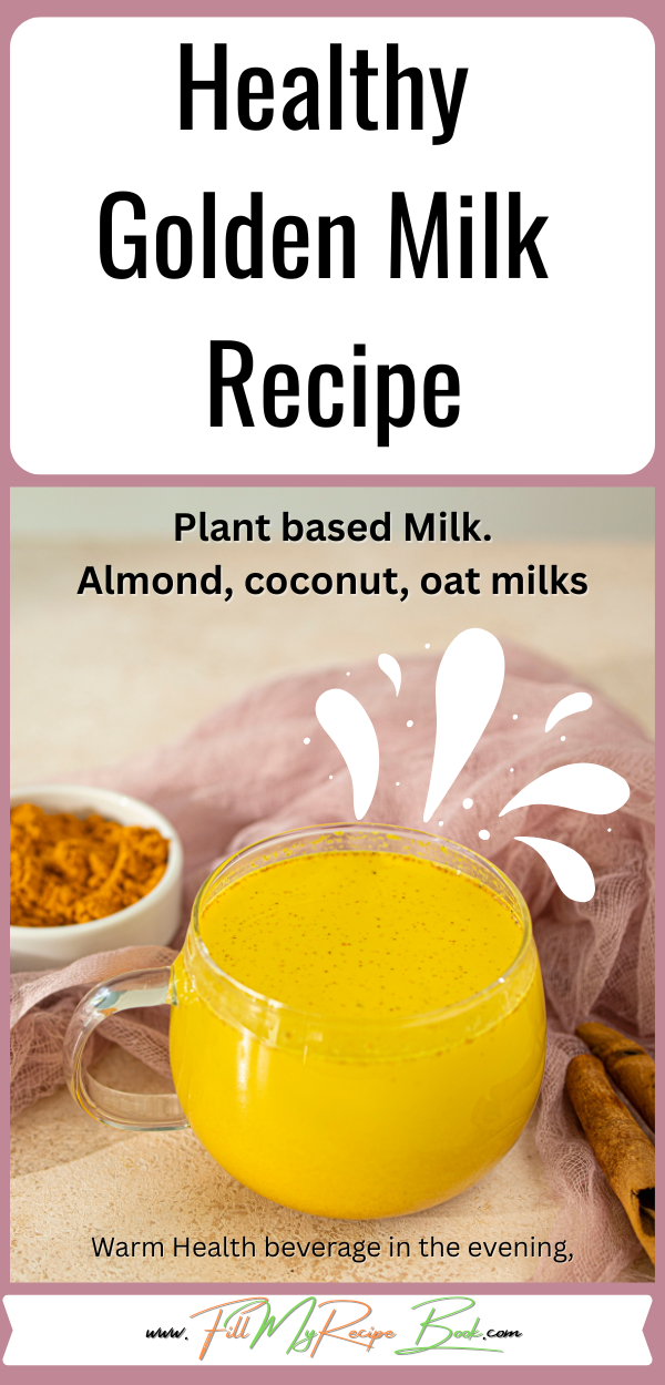 Simply simmer turmeric, ginger, and milk for a warm drink. Naturally sweetened with honey, it's a delightful Healthy Golden Milk Recipe.