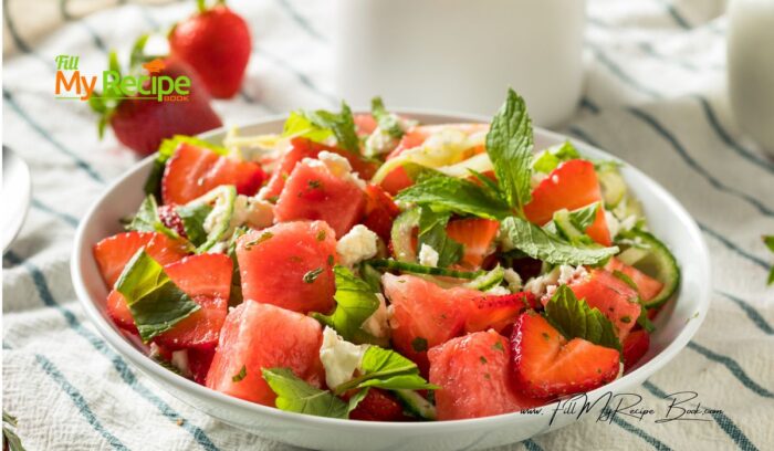 Serve in a salad bowl garnished with mint leaves for a cold side dish or summer light fruit salad.