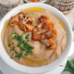 Flavorful Roasted Cauliflower Soup recipe, with simple ingredients made from scratch. Healthy, perfect for weeknight cozy dinners on cold days.