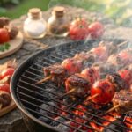 Make these juicy marinated steak and tomato kebabs on the stovetop for a quick, tender, and flavorful summer dinner everyone will love.