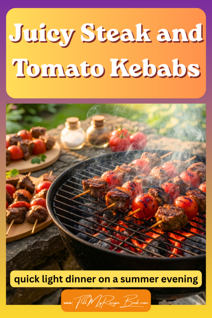 Make these juicy marinated steak and tomato kebabs on the stovetop for a quick, tender, and flavorful summer dinner everyone will love.