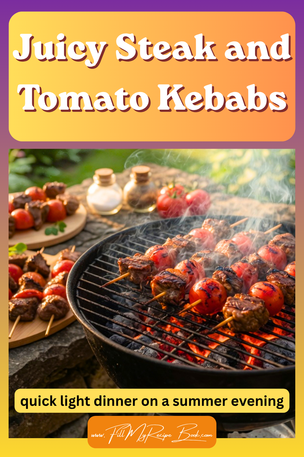 Make these juicy marinated steak and tomato kebabs on the stovetop for a quick, tender, and flavorful summer dinner everyone will love.