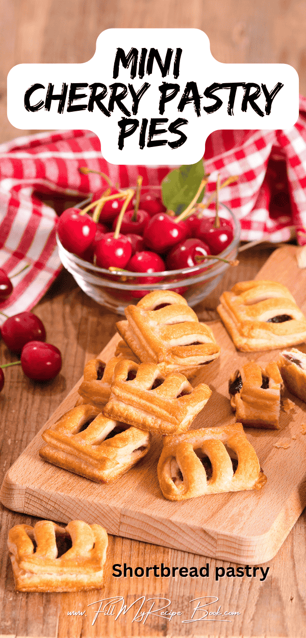 If you have leftover cherries, bake these Mini Cherry Pastry Pies. This easy recipe features a buttery shortbread crust, perfect for a delightful single serving.