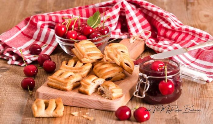 These are mini rectangular pies that make a good size for a single serving. They are not that sweet, but the buttery shortbread pastry may balance the flavors.