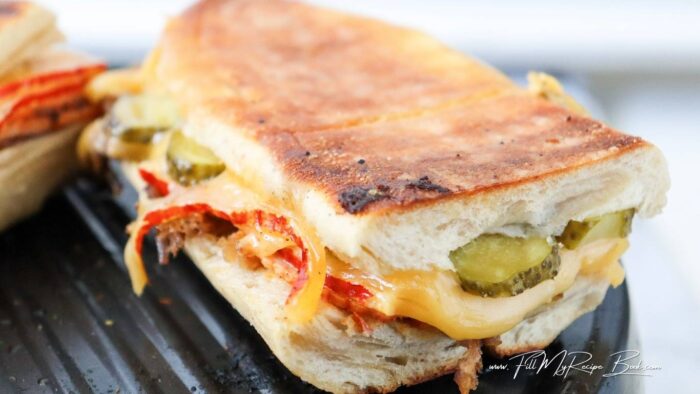 Place the sandwich in the skillet and cook until the bread is crispy, and the cheese is melted, about 3 minutes per side.